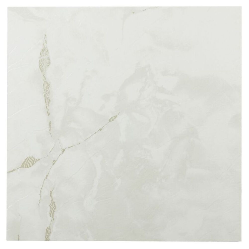 Mosaico Clasico Classic White with Grey Veins 12x12 Self Adhesive Vinyl Floor